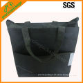 Reusable polyester shopping tote bag with outer pocket